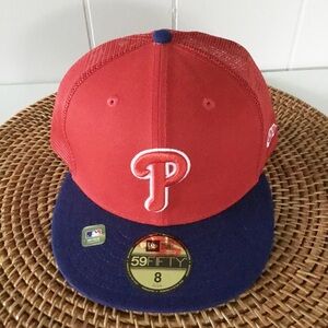 Philadelphia Phillies New Era 2022 "Batting Practice" 59FIFTY Fitted Hat Size 8